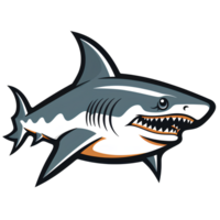 cartoon shark ai generative png