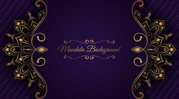 Luxury background with golden mandala ornament vector