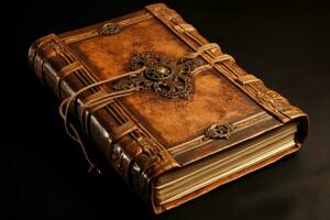 Antique leather book photo