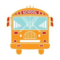 Vector colorful back-to-school bus design