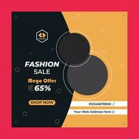 Free vector fashion sale landing page template design