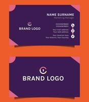 Abstract business card template vector illustration