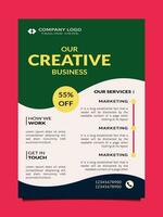 Free vector business flyer template design for your corporate company