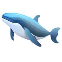 cartoon whale ai generative png