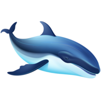 cartoon whale ai generative png