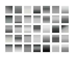 Dark gray silver color gradient palette set vector