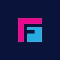 Initial F Modern Logo Icon vector