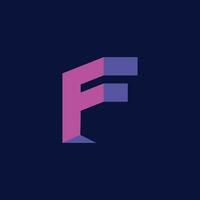 Letter F logo icon design template. Abstract technology vector logotype