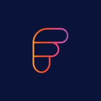 Minimal elegant monogram art logo. Outstanding professional trendy awesome artistic F initial based Alphabet icon logo. vector
