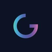 Gradient G letter tech Logo icon vector