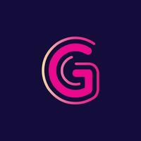 Gradient G letter tech Logo icon vector