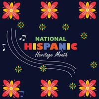 Hispanic Heritage Month celebrates culture vector