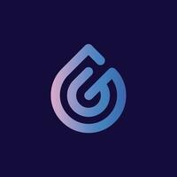 letter G logo design Gradient Blue Purple tech logo icon vector