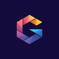 Geometric Colorful G logo design vector