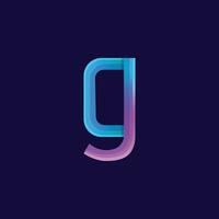 Gradient G letter tech Logo icon vector