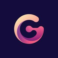 vector gradient g letter logo template