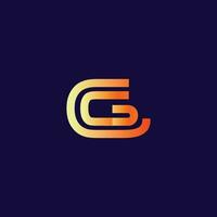 Gradient G letter tech Logo icon vector