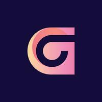 vector gradient g letter logo template