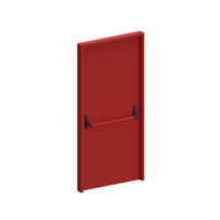 Red Emergency Fire Door 3D Render Illustration Element png