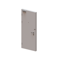 Single Swing Wood Door 3D Render Illustration Element png