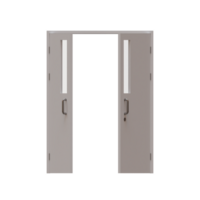 Mother And Son Door 3D Render Illustration Element png