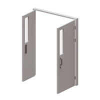 Mother And Son Door 3D Render Illustration Element png