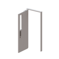 Classroom Door 3D Render Illustration Element png