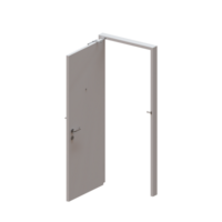 Single Swing Wood Door 3D Render Illustration Element png