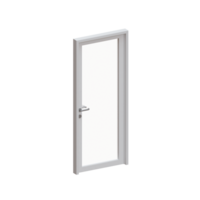 solteiro emoldurado vidro porta 3d render ilustração elemento png