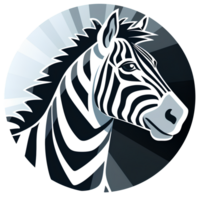 Karikatur Zebra ai generativ png
