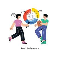 Team Performance Flat Style Design Vector illustration. Stock illustration