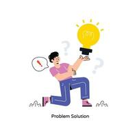 Problem Solution Flat Style Design Vector illustration. Stock illustration