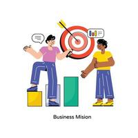 Business Mission Flat Style Design Vector illustration. Stock illustration