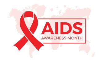 Aids awareness month good for aids awareness month celebration. Vector template for banner, greeting card, poster with background. Vector illustration.