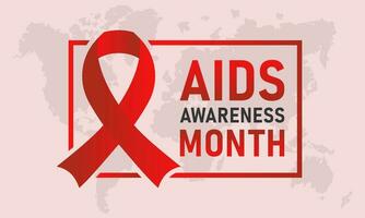 Aids awareness month good for aids awareness month celebration. Vector template for banner, greeting card, poster with background. Vector illustration.