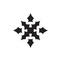 Ninja Shuriken logo vector template