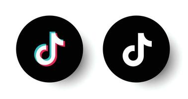Tik Tok logo. Tik Tok aplicación social medios de comunicación icono. vector