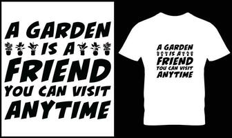 Gardening t-shirt design vector graphic.