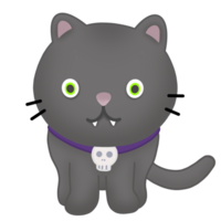 Halloween schwarze Katze png