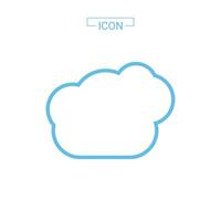 Clouds vector icon isolated on white background