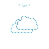 Clouds vector icon isolated on white background