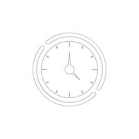 realistic circle shaped analog clock vector