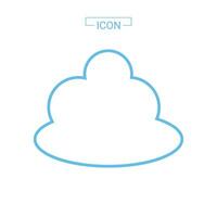 Clouds vector icon isolated on white background