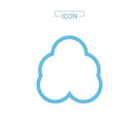 Clouds vector icon isolated on white background