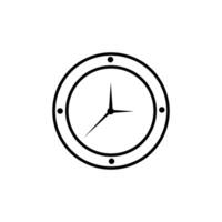 realistic circle shaped analog clock vector