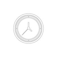 realistic circle shaped analog clock vector