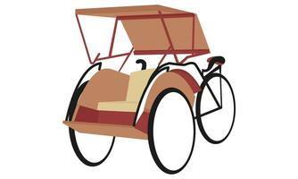 illustration of a rickshaw vector