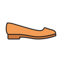 Brown flat shoes icon png