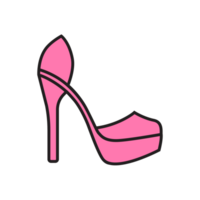 Pink heels illustration png