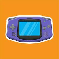 Set of handheld game consoles. Isolated vector cartoon colorful consoles on white background